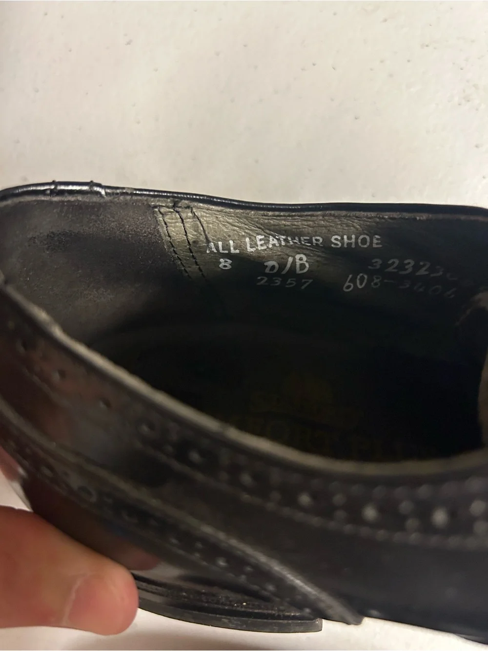 Stafford Black Leather Wingtip Derby Oxfords